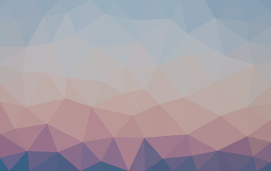 Multicolor blue and brown low poly background, abstract crystal texture, polygon design vector illustration