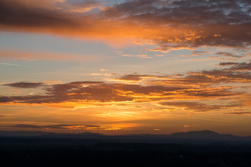 Fototapeta na wymiar Sunset, Devin, Slovakia