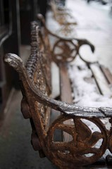 Antique bench in the Snow 2