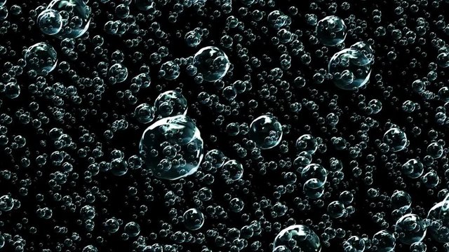 High density bubbles of different sizes.