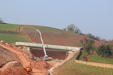 Cement mixer on a construction site