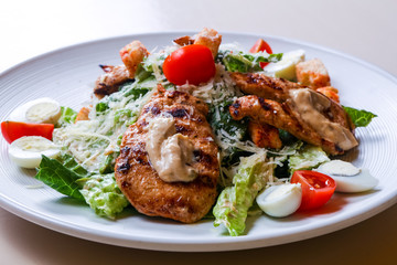 Caesar salad with chicken
