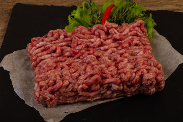 Raw pork minced meat