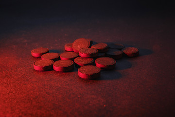 red tablets medicine