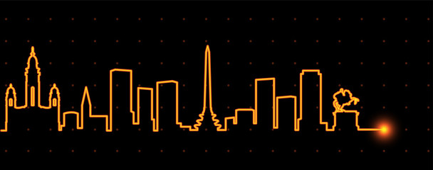 Fototapeta premium Caracas Light Streak Skyline