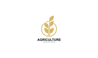 Rice Logo Design Vector - Vector,Agriculture wheat Logo Template vector icon design - Vector