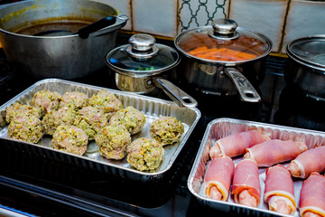 Cooking a traditional Sunday roast dinner