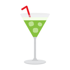 Isolated tropical cocktail image. Vector illustration design