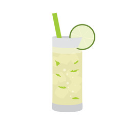 Isolated tropical cocktail image. Vector illustration design