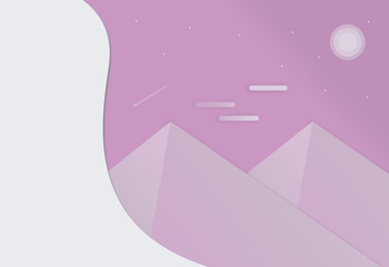 Pink pyramid landscape mountain gradient UI UX design background.