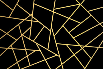 background of gold colored grid on black