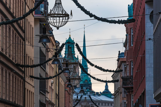 Stockholm Vasagatan Weihnachtsdekoration