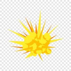 Explosion icon. Flat illustration of explosion vector icon for web design