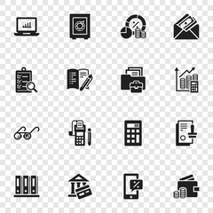 Accounting international day icon set. Simple set of accounting international day vector icons for web design