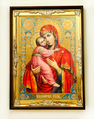 Fototapeta premium icon virgin mary and jesus
