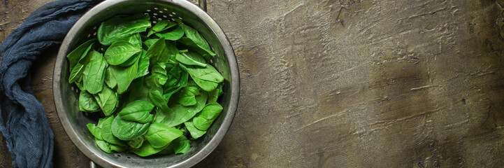 spinach (green petals). top food background
