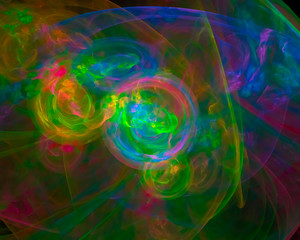 abstract digital fractal, beautiful design, party