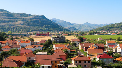Obraz premium View of Trebinje City in Bosnia and Herzegovina From the Top of the Hill