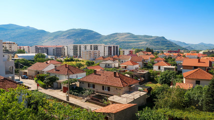Fototapeta na wymiar View of Trebinje City in Bosnia and Herzegovina From the Top of the Hill