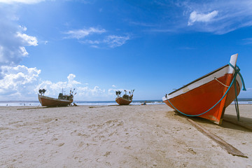 Barcas en Cabo Polonio, Uruguay
