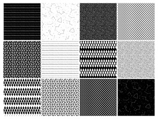 Abstract seamless patterns set
