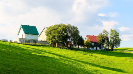 Obraz premium Bosaca Village on Durmitor Mountain in Montenegro