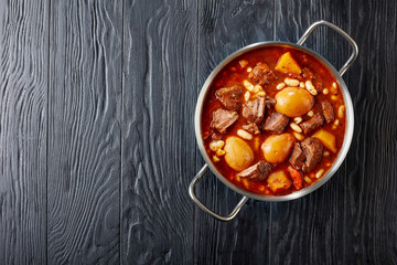 Jewish Cholent Hamin main dish for the Shabbat