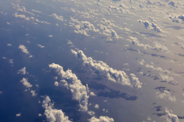 clouds and shadows on the sea