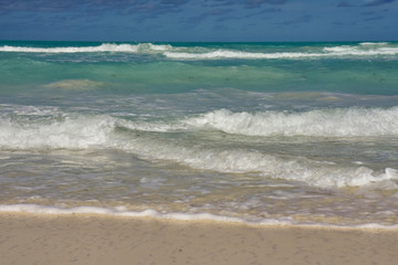 beach and cloudy sky in Cuba