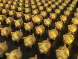 Obraz premium golden Piggy Bank save money investment