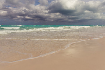 beach and cloudy sky in Cuba