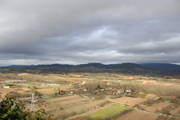 vistas desde el castillo de los duques de frias en ciudad de frias,las merindades,burgos,castilla y leon,españa