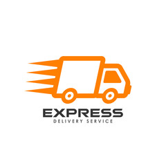 express delivery services logo design. courier logo design template