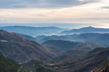 Landscape of the South of France, French Alps, Natural Park Mercantour France