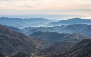 Landscape of the South of France, French Alps, Natural Park Mercantour France