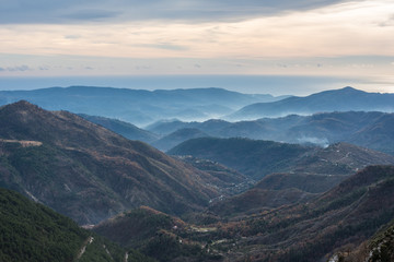 Landscape of the South of France, French Alps, Natural Park Mercantour France
