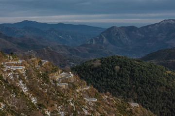 Landscape of the South of France, French Alps, Natural Park Mercantour France
