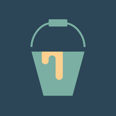 Silhouette icon construction bucket