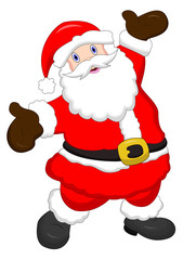 Happy Santa Claus - cartoon style character 