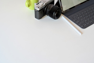 Home office workspace and copy space