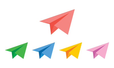 Fototapeta na wymiar Plane origami logo template