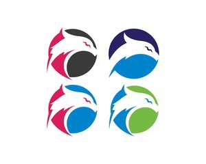 Falcon Eagle Bird Logo Template vecto
