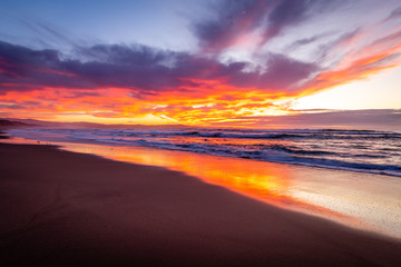 Fototapeta na wymiar Sunset from Marina Dunes Park