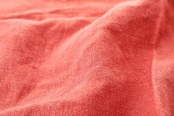 Texture of textile table napkin, closeup view