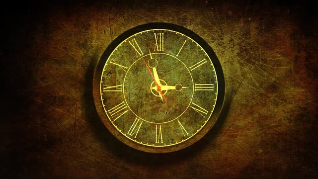 Roman Grunge Clock with Particles 4K Loop