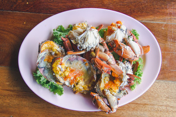 Crab egg steam