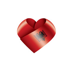Albania flag, vector illustration on a white background