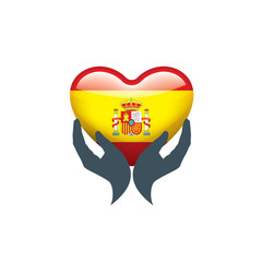 spain flag, vector illustration on a white background