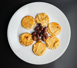 olives and humus