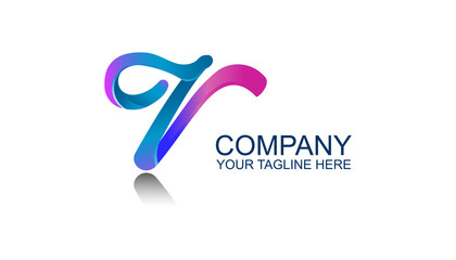 Letter V modern logo template, creative apps vector illustration